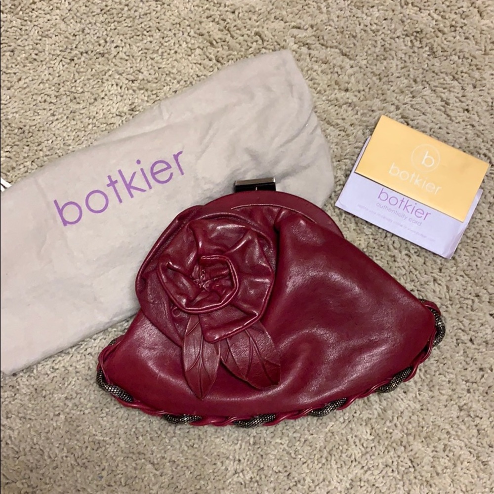 Botkier leather rose clutch